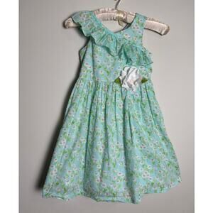 Bonnie Jean Girls Dress Size 6 Daisy Mini Floral Sleeveless Ruffle Full Skirt